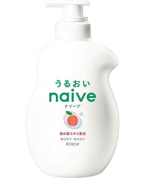 クラシエ ナイーブ ボディソープ 【桃の葉エキス配合】530ml x 12本/ケース, 日本製 Kracie NAIVE Liquid Body Soap 【Peach Leaf Extract】 530ml x 12 bottles/ case, Made in Japan