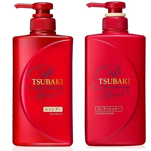 資生堂 TSUBAKI プレミアムモイスト&リペア シャンプー/コンディショナー 490ml x 9本/ケース, 日本製 Shiseido TSUBAKI Premium Moist & Repair Shampoo/Conditioner 490ml x 9 bottles/ case, Made in Japan