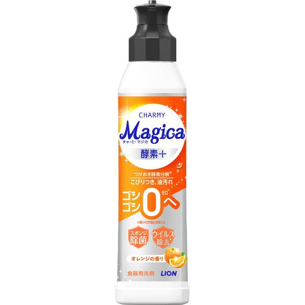 LION CHARMY Magica 酵素+ 食器用洗剤 220ml x 24本/ケース, 日本製 LION CHARMY Magica ~Enzyme + ~ Dishwashing Liquid Cleanser 220ml x 24 bottles/ case, Made in Japan