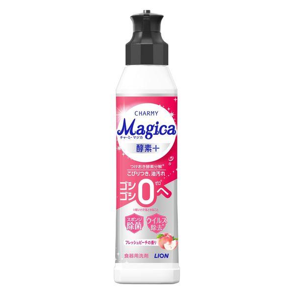 LION CHARMY Magica 酵素+ 食器用洗剤 220ml x 24本/ケース, 日本製 LION CHARMY Magica ~Enzyme + ~ Dishwashing Liquid Cleanser 220ml x 24 bottles/ case, Made in Japan
