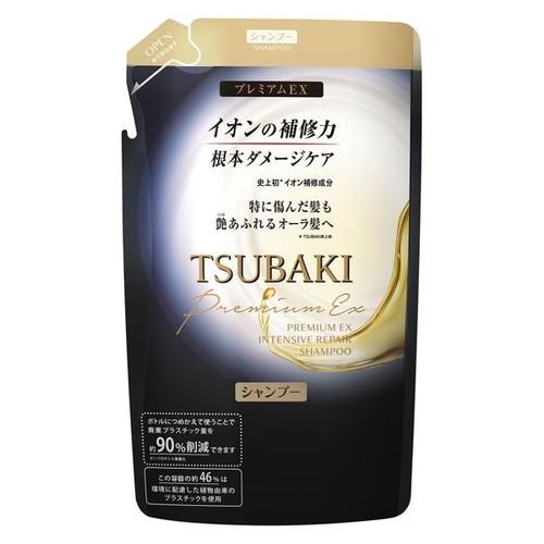 資生堂 TSUBAKI プレミアムEX インテンシブリペア シャンプ-/コンディショナー 詰替え 330ml x 18 pack/ケース, 日本製 Shiseido TSUBAKI Premium EX Intensive Repair Shampoo/Conditioner 330ml Refill x 18 packs/ case, Made in Japan