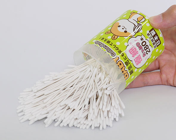 山洋 ベビー綿棒 極細280本 日本製 Sanyo Baby Cotton Swab with Extra Slim Head 280 count/ pack, Made in Japan