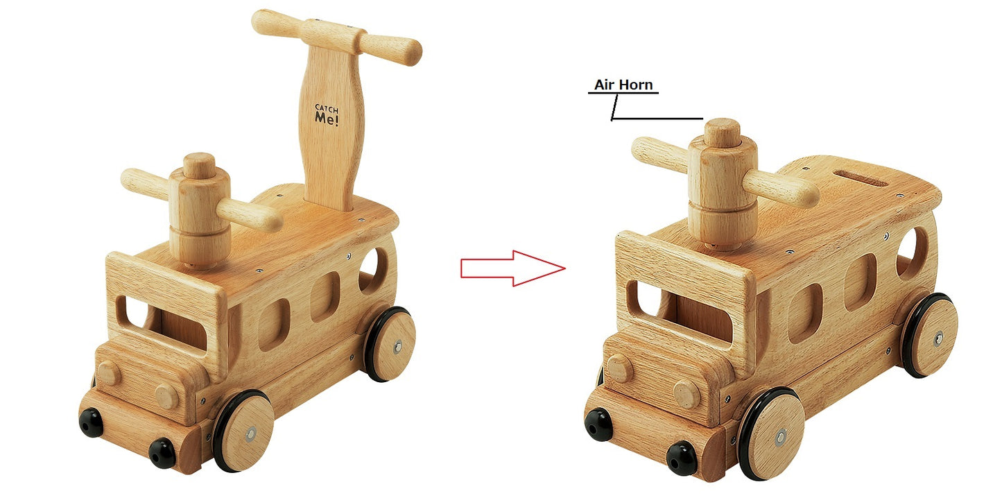 ノナカ 木製 自動車タイプ乗用玩具 押手付 1~3才未満用, 4台/ケース, 日本ブランド, Nonaka 2 in 1 Wooden Ride-on Car for 1-3 year old, Eco-friendly, 4 count/case, Japan Brand, Designed in Japan