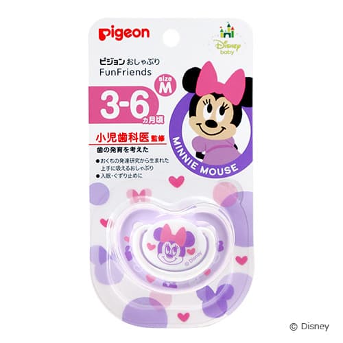 ピジョン おしゃぶり FunFriends 3~6ヵ月/M ミニー柄 Pigeon Pacifier FunFriends Minnie 3-6 months/ M