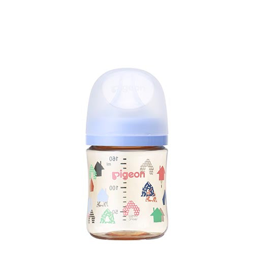 ピジョン 哺乳びん プラスチック(PPSU) 160ml (乳首SSサイズ付)【House】Pigeon SofTouch Baby Feeding Bottle Plastic (PPSU) 160ml (with SS size Nipple) 【House】