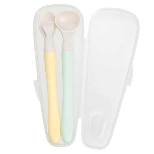 ピジョン フィーディングスプーン(ケース付) 6か月頃~ Pigeon Baby Feeding Spoon Set (with Case) First Weaning Stage for 6 month+