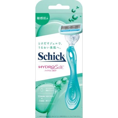 シック ハイドロシルク敏感肌用ホルダー(刃付+替刃1コ)HYS-050 SS, Schick Hydro Silk Sensitive Skin for Women Holder (1 holder with blade + 1 Refill) HYS-050 SS