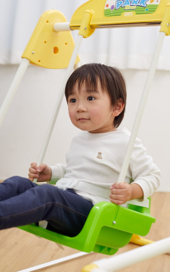 ノナカ おりたたみキッズパーク EXプラス 2~5才用, 日本ブランド, Nonaka Foldable 4 in 1 indoor Kids Park (Model: EX Plus) with Slide, Swing, Climbing Jungle gym, and Gymnastics horizontal bar for 2-5 year old, Japan Brand, Designed in Japan