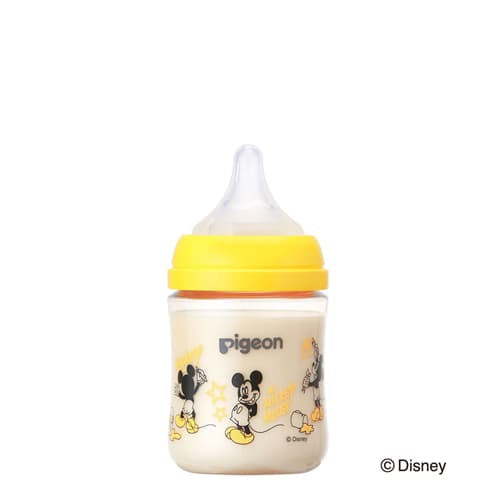 ピジョン 哺乳びん プラスチック(PPSU) 160ml (乳首SSサイズ付)【Disney】Pigeon SofTouch Baby Feeding Bottle Plastic (PPSU) 160ml (with SS size Nipple) 【Disney】