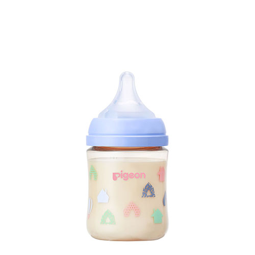 ピジョン 哺乳びん プラスチック(PPSU) 160ml (乳首SSサイズ付)【House】Pigeon SofTouch Baby Feeding Bottle Plastic (PPSU) 160ml (with SS size Nipple) 【House】