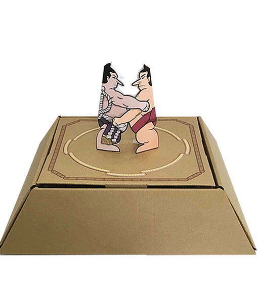 段ボール製 紙ずもう 日本製, Cardboard Japanese Traditional Game; Kami-Zumo (Paper Sumo) , Made in Japan