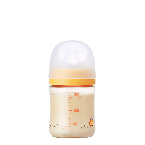 ピジョン 哺乳びん プラスチック(PPSU) 160ml (乳首SSサイズ付)【Bird】Pigeon SofTouch Baby Feeding Bottle Plastic (PPSU) 160ml (with SS size Nipple) 【Bird】