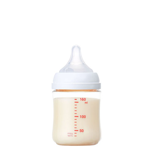ピジョン 哺乳びん プラスチック(PPSU) 160ml (乳首SSサイズ付)Pigeon SofTouch Baby Feeding Bottle Plastic (PPSU) 160ml (with SS size Nipple) 【Pigeon Logo】