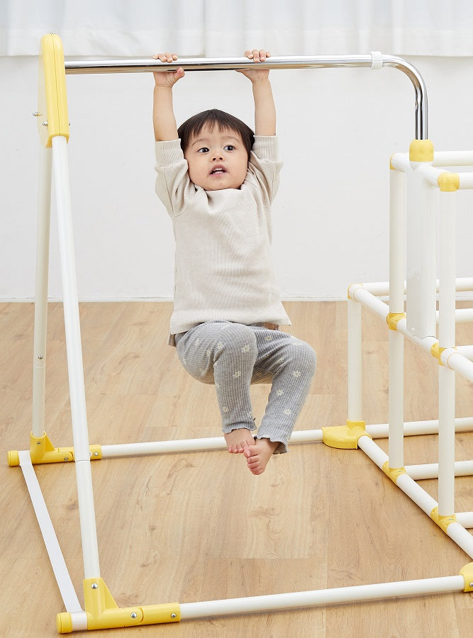 ノナカ おりたたみキッズパーク EXプラス 2~5才用, 日本ブランド, Nonaka Foldable 4 in 1 indoor Kids Park (Model: EX Plus) with Slide, Swing, Climbing Jungle gym, and Gymnastics horizontal bar for 2-5 year old, Japan Brand, Designed in Japan
