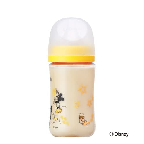 ピジョン 哺乳びん プラスチック(PPSU) 240ml (乳首Mサイズ付)【Disney】Pigeon SofTouch Baby Feeding Bottle Plastic (PPSU) 240ml (with M size Nipple) 【Disney】