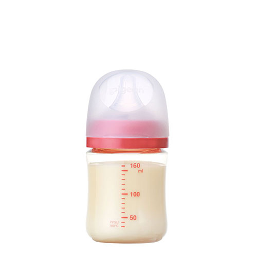 ピジョン 哺乳びん プラスチック(PPSU) 160ml (乳首SSサイズ付)【Bear】Pigeon SofTouch Baby Feeding Bottle Plastic (PPSU) 160ml (with SS size Nipple) 【Bear】