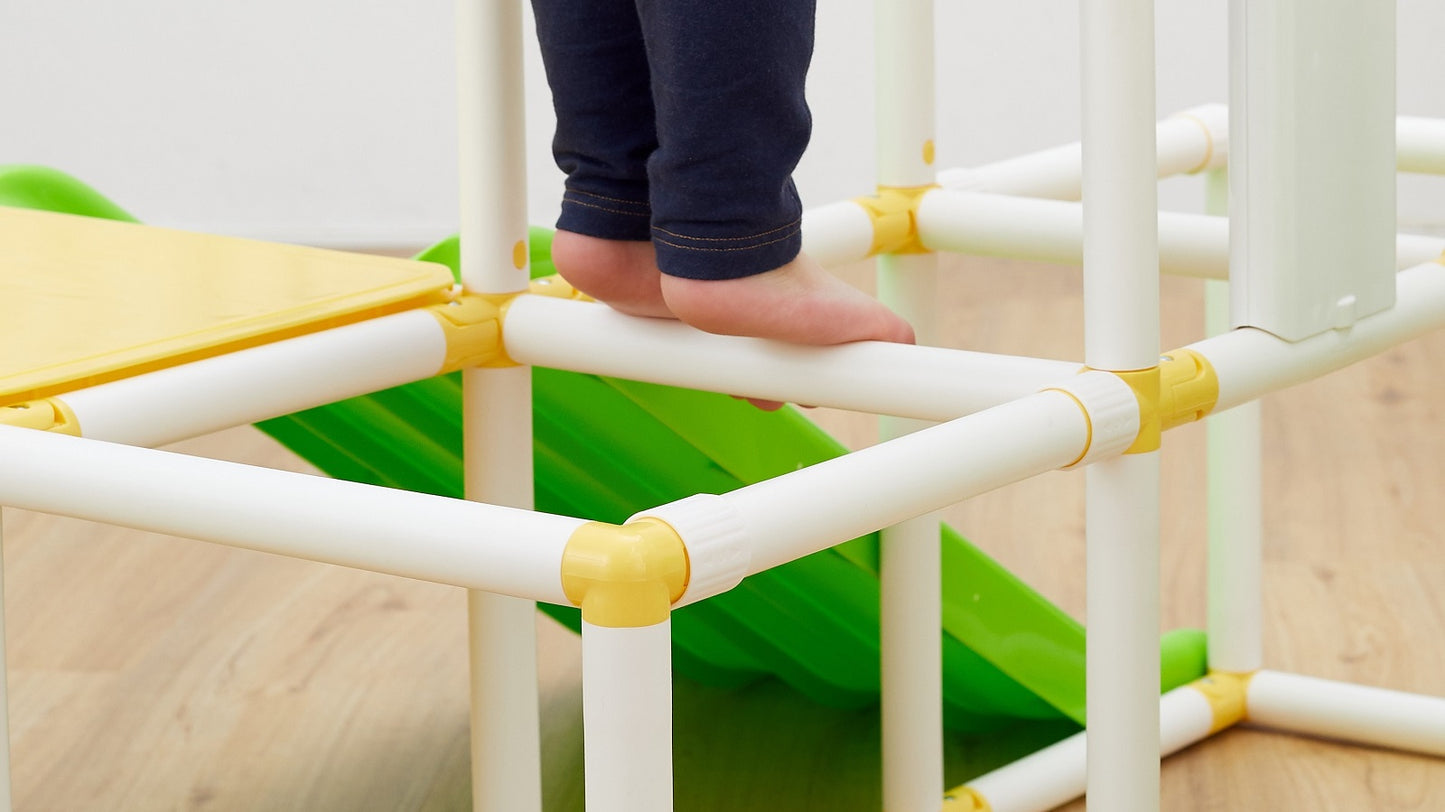 ノナカ おりたたみキッズパーク EXプラス 2~5才用, 日本ブランド, Nonaka Foldable 4 in 1 indoor Kids Park (Model: EX Plus) with Slide, Swing, Climbing Jungle gym, and Gymnastics horizontal bar for 2-5 year old, Japan Brand, Designed in Japan