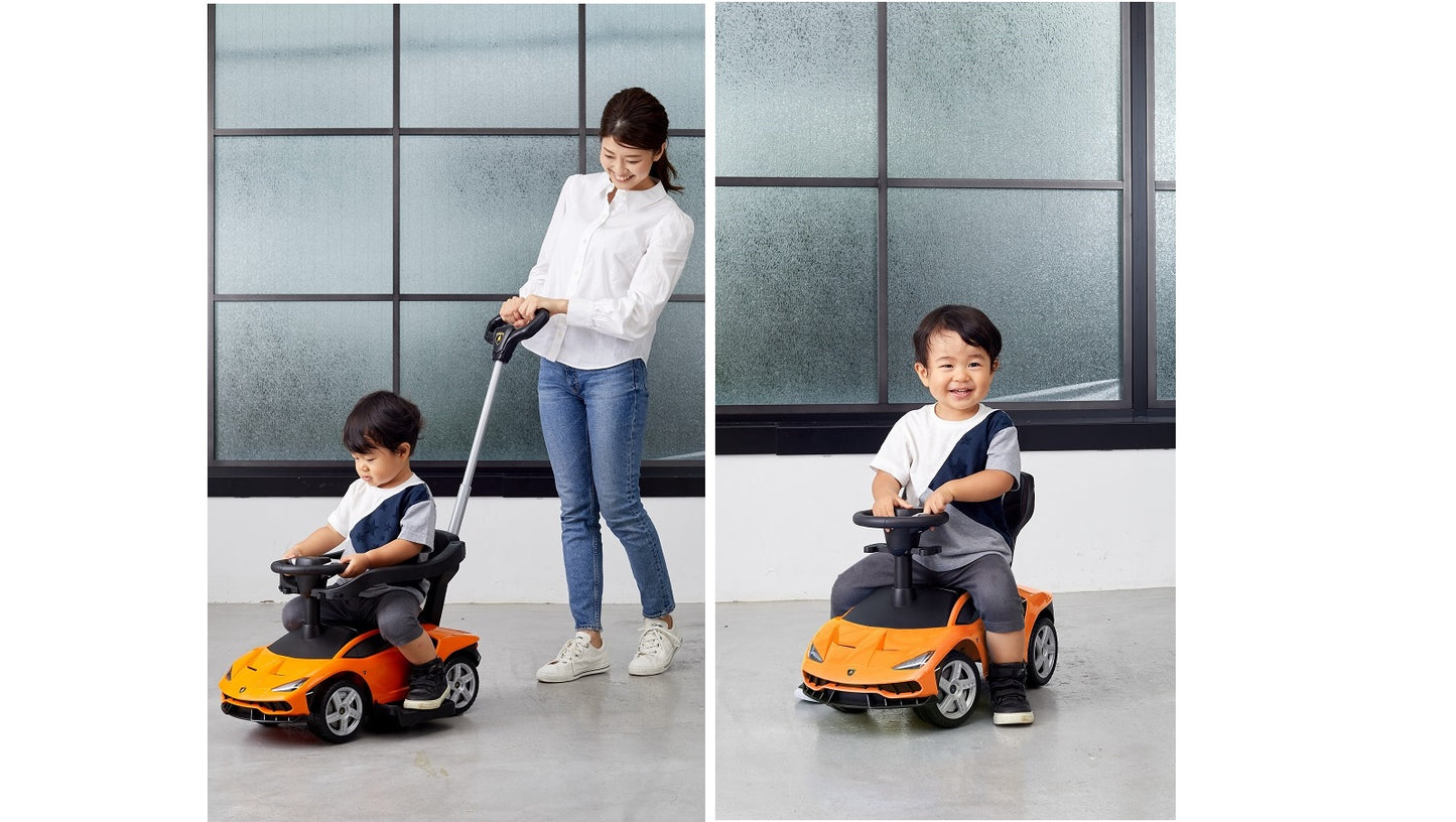 ノナカ 乗用ランボルギーニ チェンテナリオ 押手付, 10か月~5才用, 2台/ケース, 日本ブランド, Nonaka Ride-on Toy Lamborghini Centenario with push-handle, for 10 months - 5 year old, 2 count/case, Japan Brand