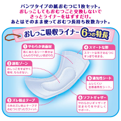 ピジョン おしっこ吸収ライナー 45枚入 日本製 Pigeon Urine Absorption Liners 45 count, Made in Japan