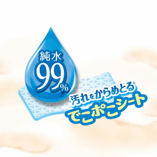 ピジョン おしりナップ やわらか厚手仕上げ 純水99% 80枚 6個パック 日本製 Pigeon Baby Wipes Mild and Thick with 99% Pure Water 80 count x 6 /pack Made in Japan