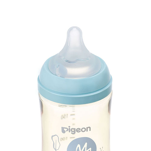 ピジョン 哺乳びん プラスチック(PPSU) 240ml (乳首Mサイズ付)【Flower】Pigeon SofTouch Baby Feeding Bottle Plastic (PPSU) 240ml (with M size Nipple) 【Flower】