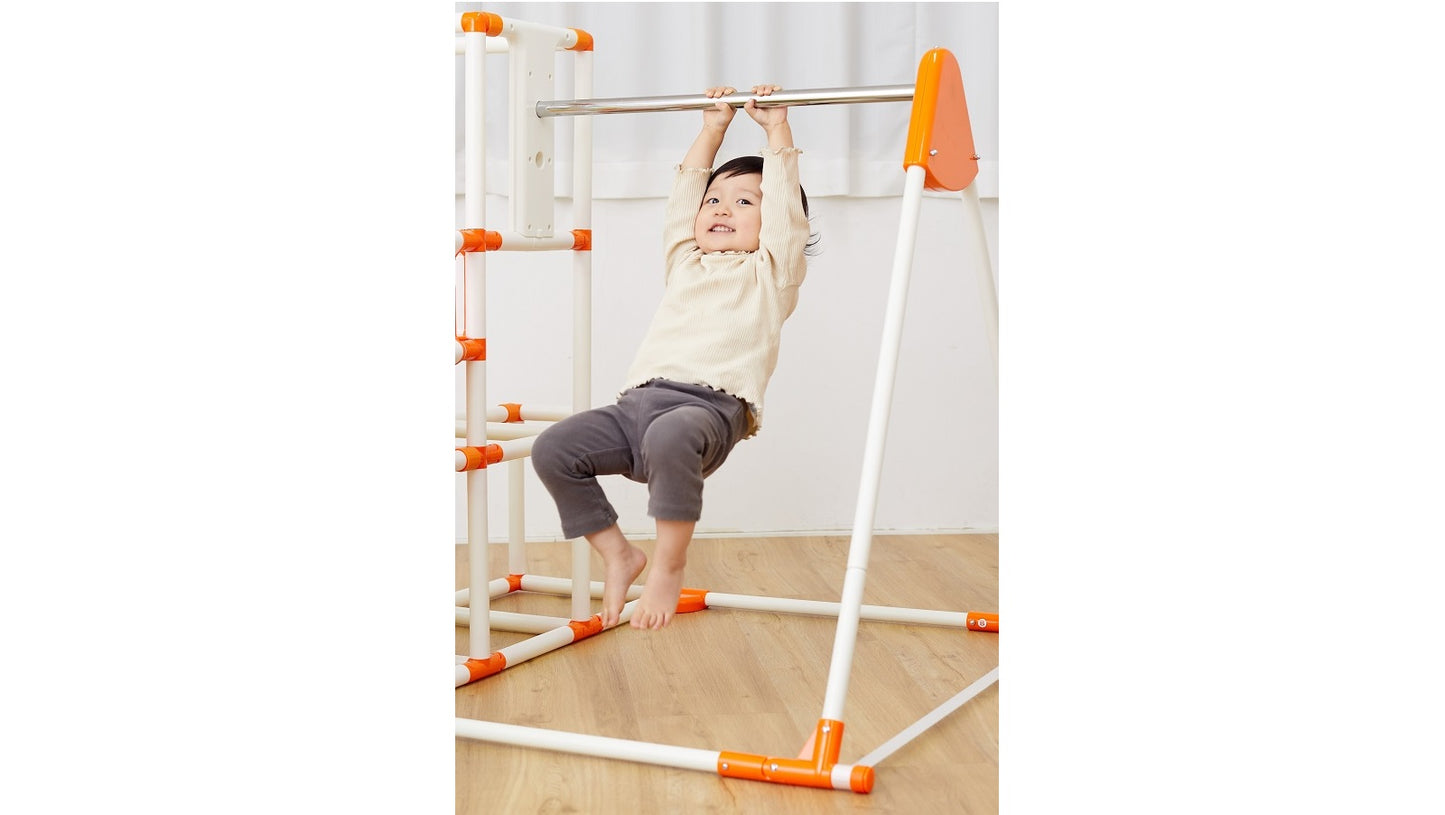 ノナカ おりたたみロングスロープ キッズパーク SPプラス 2~5才用, 日本ブランド, Nonaka Foldable 4 in 1 indoor Kids Park (Model: SP Plus) with Long Slide, Swing, Climbing Jungle gym, and Gymnastics horizontal bar for 2-5 year old, Japan Brand, Designed in Japan