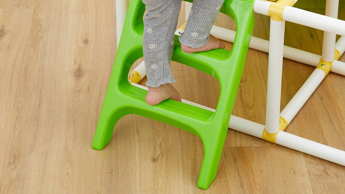 ノナカ おりたたみキッズパーク EXプラス 2~5才用, 日本ブランド, Nonaka Foldable 4 in 1 indoor Kids Park (Model: EX Plus) with Slide, Swing, Climbing Jungle gym, and Gymnastics horizontal bar for 2-5 year old, Japan Brand, Designed in Japan