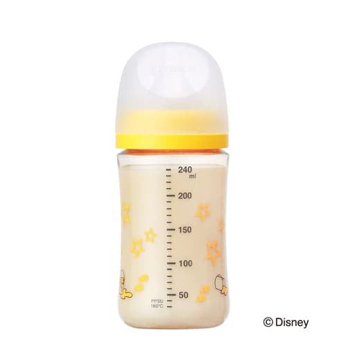 ピジョン 哺乳びん プラスチック(PPSU) 240ml (乳首Mサイズ付)【Disney】Pigeon SofTouch Baby Feeding Bottle Plastic (PPSU) 240ml (with M size Nipple) 【Disney】