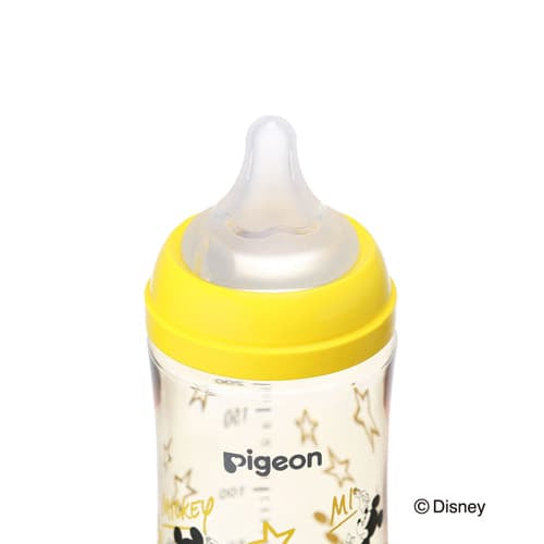 ピジョン 哺乳びん プラスチック(PPSU) 240ml (乳首Mサイズ付)【Disney】Pigeon SofTouch Baby Feeding Bottle Plastic (PPSU) 240ml (with M size Nipple) 【Disney】