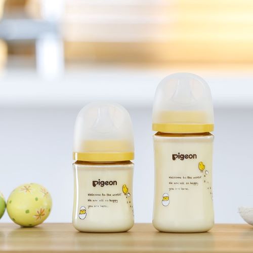 ピジョン 哺乳びん プラスチック(PPSU) 160ml (乳首SSサイズ付)【Bird】Pigeon SofTouch Baby Feeding Bottle Plastic (PPSU) 160ml (with SS size Nipple) 【Bird】