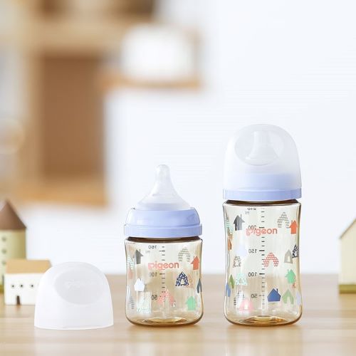 ピジョン 哺乳びん プラスチック(PPSU) 160ml (乳首SSサイズ付)【House】Pigeon SofTouch Baby Feeding Bottle Plastic (PPSU) 160ml (with SS size Nipple) 【House】