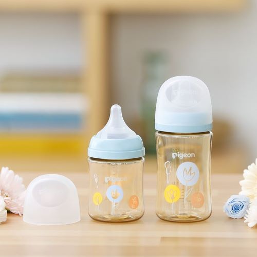 ピジョン 哺乳びん プラスチック(PPSU) 160ml (乳首SSサイズ付)【Flower】Pigeon SofTouch Baby Feeding Bottle Plastic (PPSU) 160ml (with SS size Nipple) 【Flower】