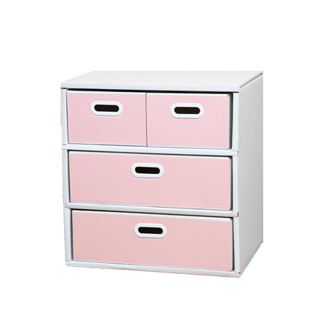 段ボール製 整理ダンス チェスト Bタイプ(3段仕様)日本製, Cardboard Drawer Dresser B-type (4 Drawer, 3 Tier), Made in Japan