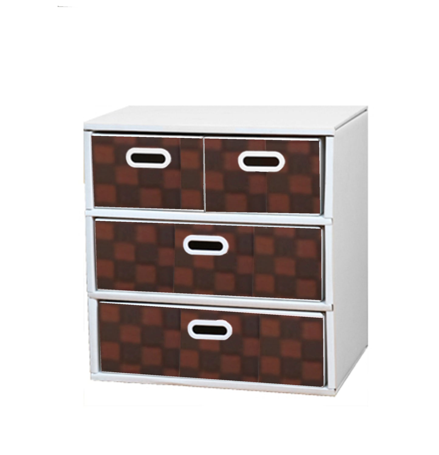 段ボール製 整理ダンス チェスト Bタイプ(3段仕様)日本製, Cardboard Drawer Dresser B-type (4 Drawer, 3 Tier), Made in Japan