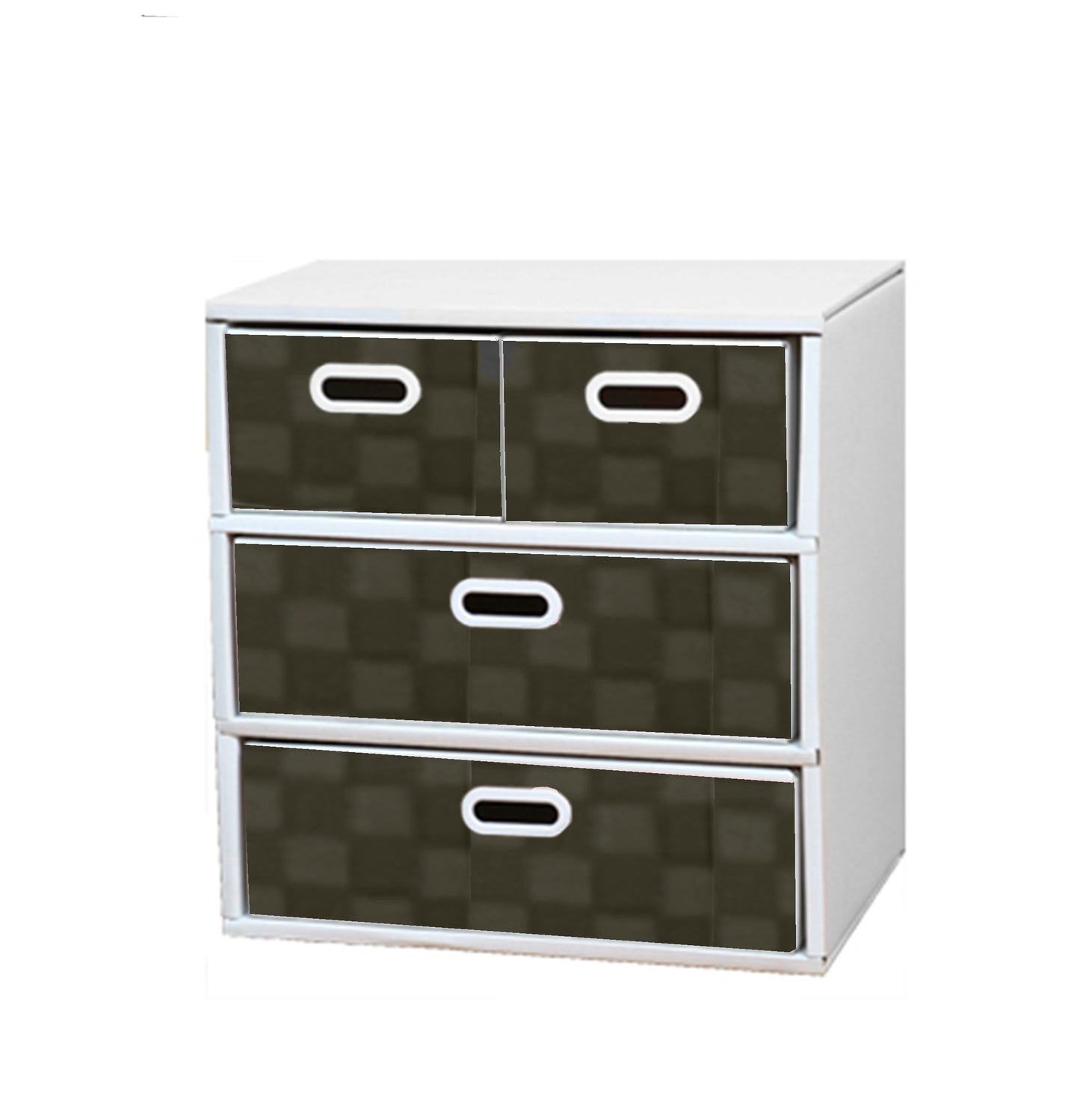 段ボール製 整理ダンス チェスト Bタイプ(3段仕様)日本製, Cardboard Drawer Dresser B-type (4 Drawer, 3 Tier), Made in Japan