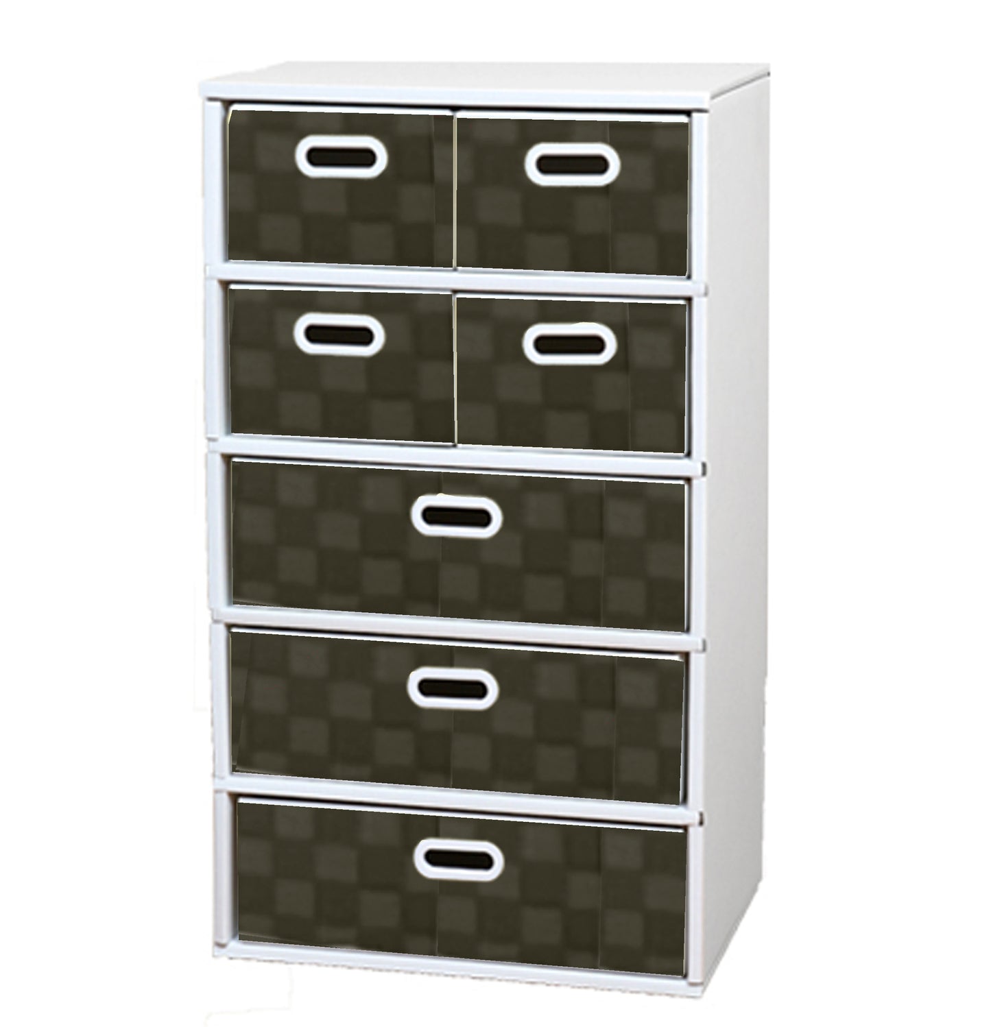 段ボール製 整理ダンス チェスト Bタイプ(5段仕様)日本製, Cardboard Drawer Dresser B-type (7 Drawer, 5 Tier), Made in Japan