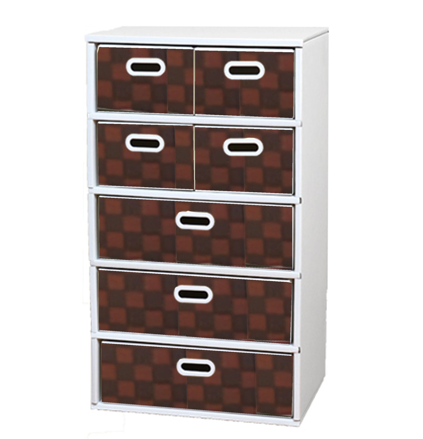 段ボール製 整理ダンス チェスト Bタイプ(5段仕様)日本製, Cardboard Drawer Dresser B-type (7 Drawer, 5 Tier), Made in Japan