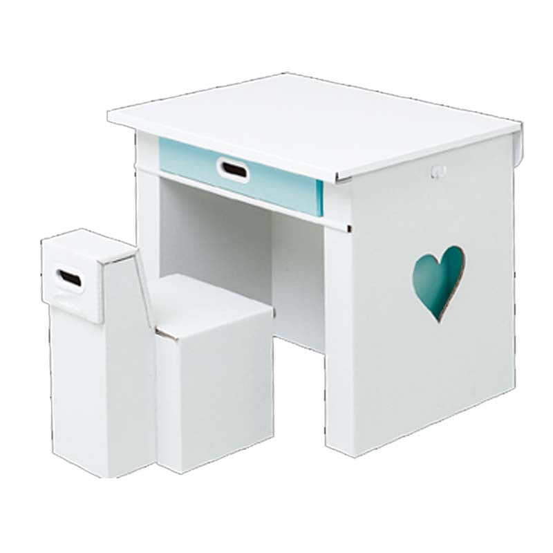 こども用段ボール製デスクセット 3-7歳(エコかわデスクセット)日本製, Kids Cardboard Kawaii Desk and Chair Set 3-7 year old, Made in Japan