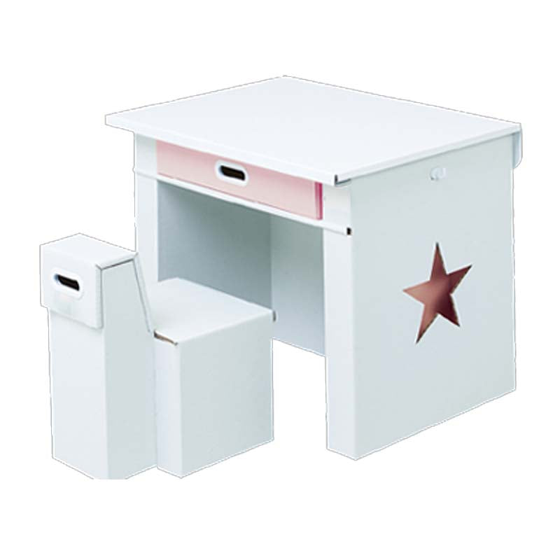 こども用段ボール製デスクセット 3-7歳(エコかわデスクセット)日本製, Kids Cardboard Kawaii Desk and Chair Set 3-7 year old, Made in Japan