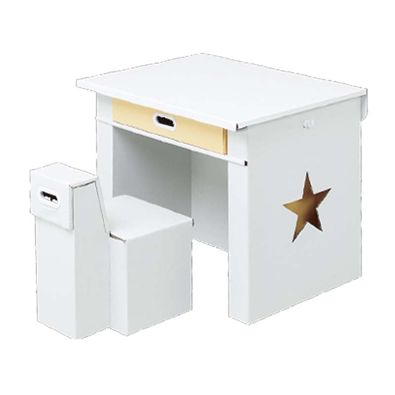 こども用段ボール製デスクセット 3-7歳(エコかわデスクセット)日本製, Kids Cardboard Kawaii Desk and Chair Set 3-7 year old, Made in Japan