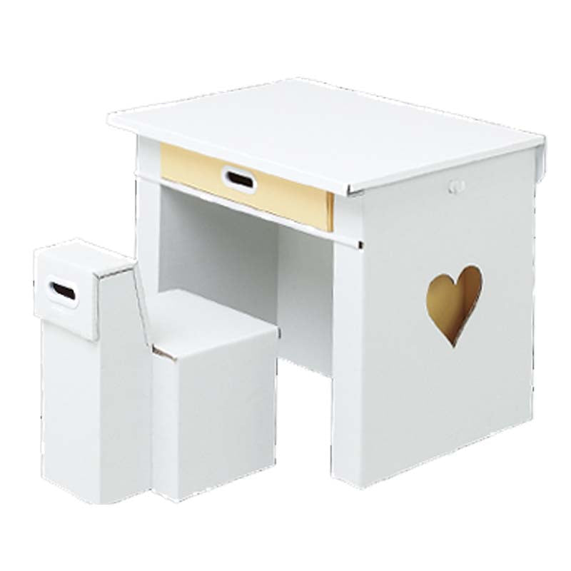 Cardboard Eco Kawaii Desk & Chair for 3-7 Year old Kids, Made in