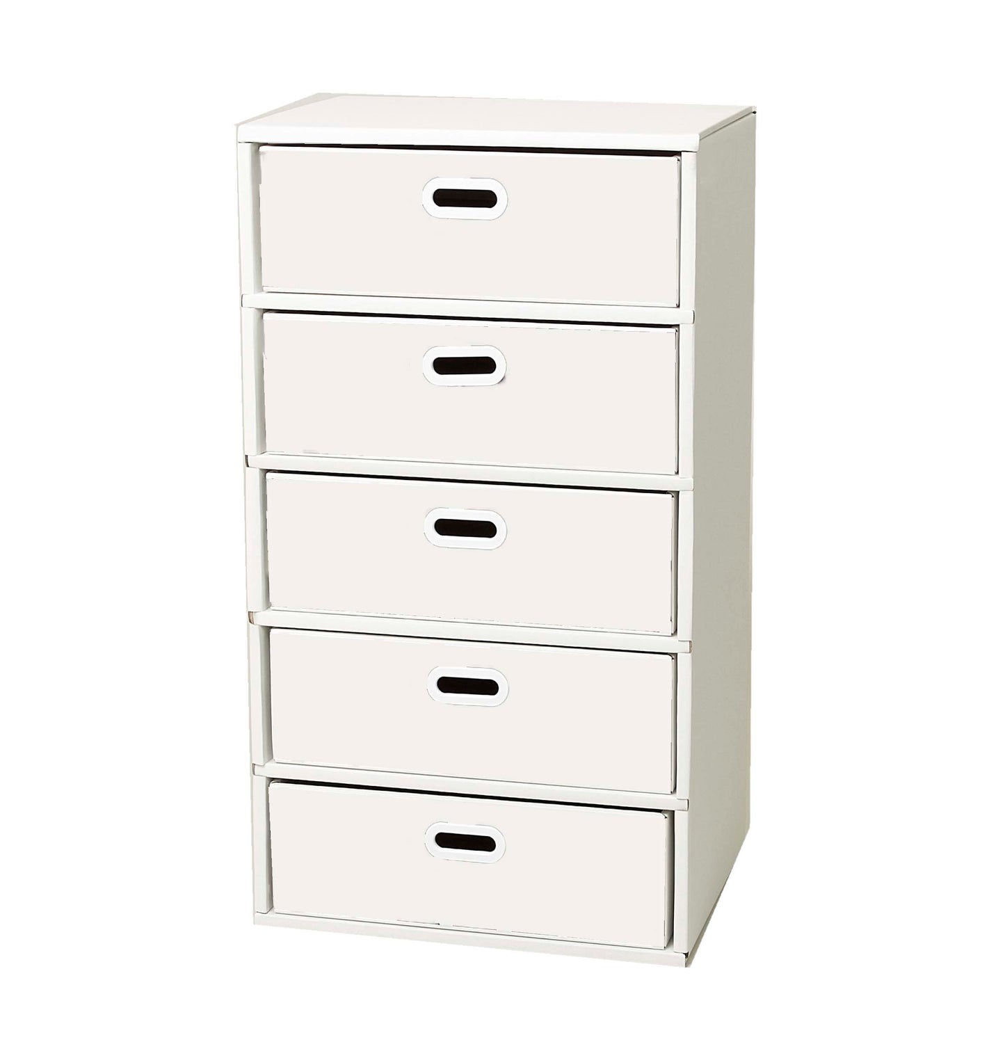段ボール製 整理ダンス チェスト Aタイプ(5段仕様)日本製, Cardboard Drawer Dresser A-type (5 Drawer, 5 Tier), Made in Japan