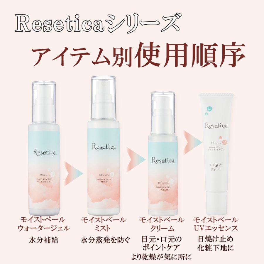 リセチカ モイストベールミスト (スプレーポンプタイプ)100ml 日本製, Resetica Moistveil Mist (Spray type) 100ml, Made in Japan