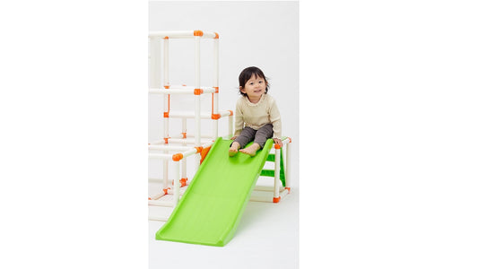 ノナカ おりたたみロングスロープ キッズパーク SPプラス 2~5才用, 日本ブランド, Nonaka Foldable 4 in 1 indoor Kids Park (Model: SP Plus) with Long Slide, Swing, Climbing Jungle gym, and Gymnastics horizontal bar for 2-5 year old, Japan Brand, Designed in Japan