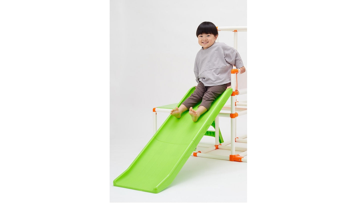 ノナカ おりたたみロングスロープ キッズパーク SPプラス 2~5才用, 日本ブランド, Nonaka Foldable 4 in 1 indoor Kids Park (Model: SP Plus) with Long Slide, Swing, Climbing Jungle gym, and Gymnastics horizontal bar for 2-5 year old, Japan Brand, Designed in Japan