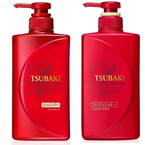 資生堂 TSUBAKI プレミアムモイスト＆リペア シャンプー/コンディショナー 490ml x 9本/ケース, 日本製 Shiseido TSUBAKI Premium Moist & Repair Shampoo/Conditioner 490ml x 9 bottles/ case, Made in Japan