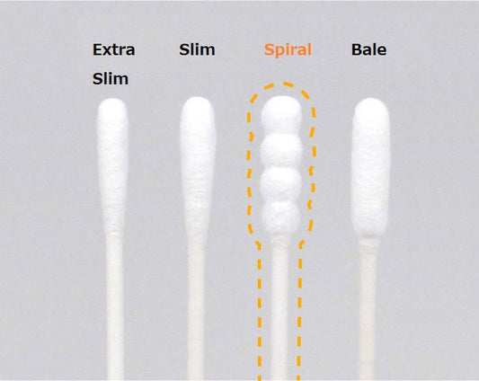 山洋 ベビー綿棒 でこぼこ180本 日本製 Sanyo Baby Cotton Swab with Spiral Head 180 count/pack, Made in Japan