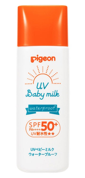 ピジョン UVベビーミルク ウォータープルーフ SPF50+ PA++++ 50g, Pigeon UV Sunscreen Baby Milk Waterproof SPF50+ PA++++ 50g, Made in Japan