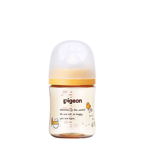 ピジョン 哺乳びん プラスチック(PPSU)  160ml (乳首SSサイズ付）【Bird】Pigeon SofTouch Baby Feeding Bottle Plastic (PPSU) 160ml  (with SS size Nipple) 【Bird】