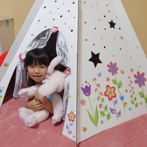 段ボール製家具 おもちゃの家 トゥインクルテント 日本製, Cardboard Playhouse Papercraft Twinkle Tent for kids, Made in Japan